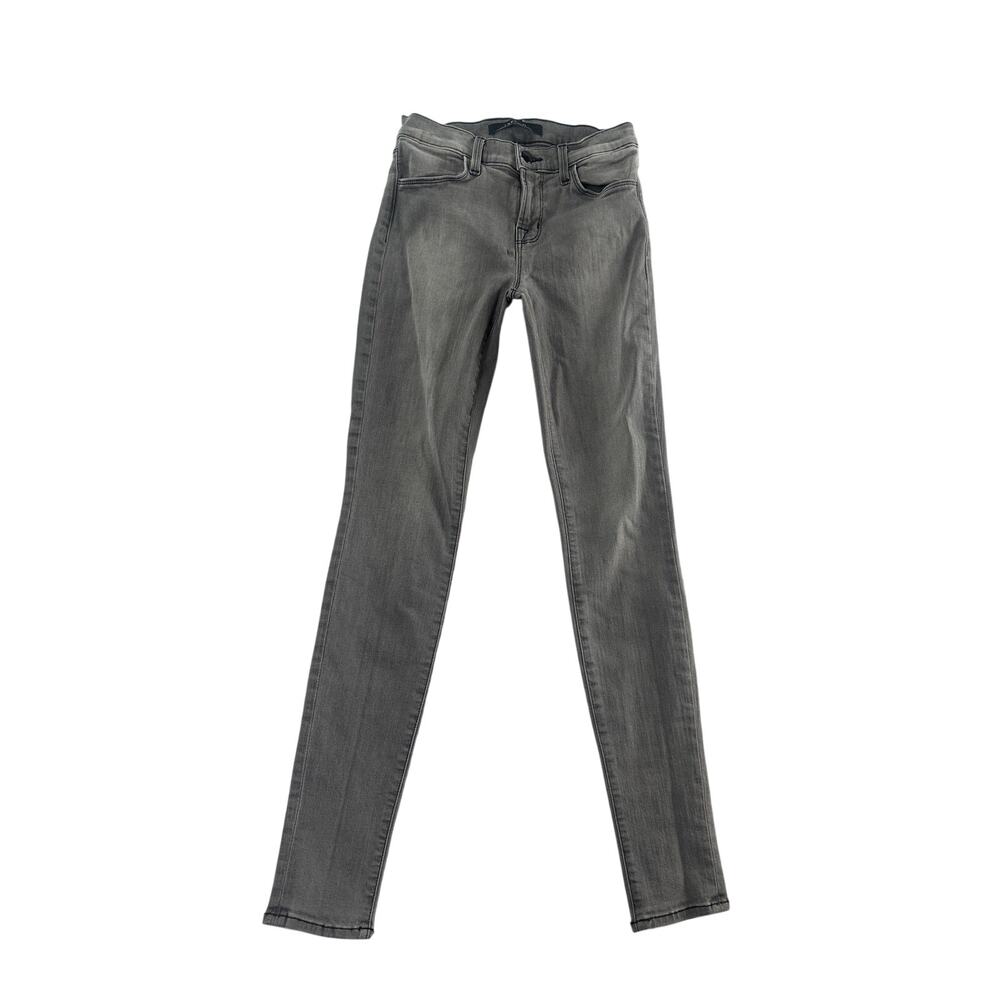 J Brand Super Skinny Onyx Gray Jeans - Size 26 - Premium Stretch Denim - Picture 3 of 10